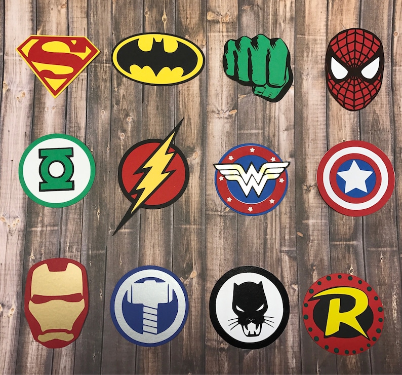 Superhero Cupcake Toppers image 2