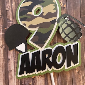 Army/Camo Cake Topper