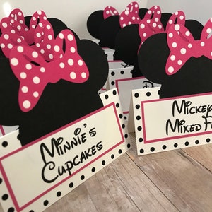 Minnie Mouse Food Signs-Set of 8