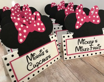 Minnie Mouse Food Signs-Set of 8