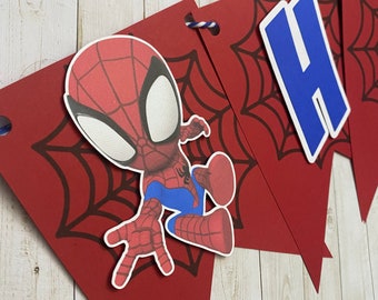 Spidey & Friends Birthday Banner