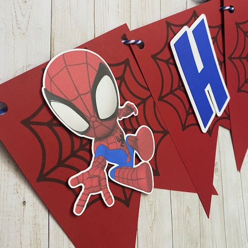 Banner de cumpleaños de Spidey y sus amigos