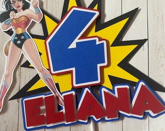 Wonder Woman Inspired Cake Topper