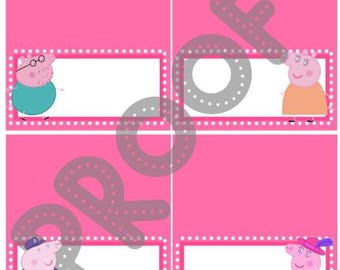 Peppa Food Signs - Blank *DIGITAL FILE VERSION*