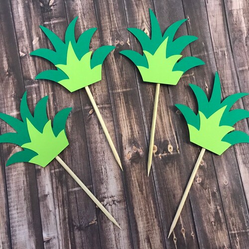 PRINTABLE Pineapple Tops Cupcake Toppers. Cupcake Toppers for - Etsy