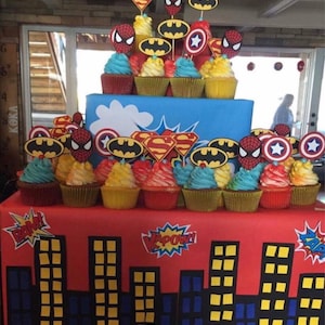 Superhero Cupcake Toppers image 4