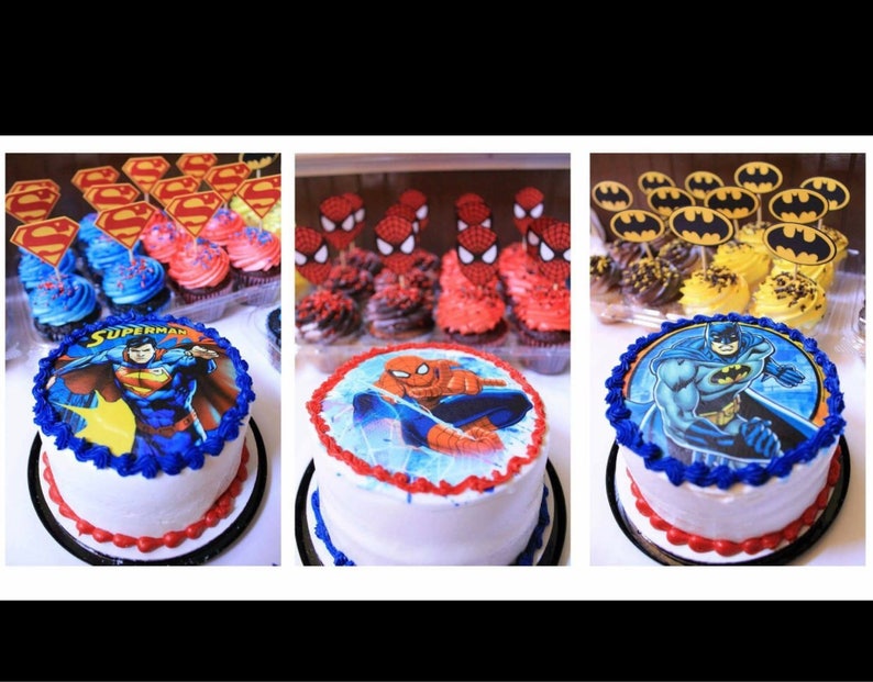 Superhero Cupcake Toppers image 3