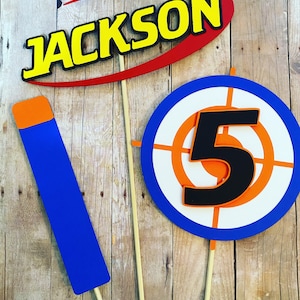Nerf Inspired Centerpiece Sticks