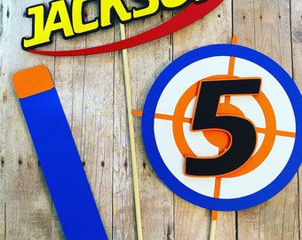 Nerf Inspired Centerpiece Sticks