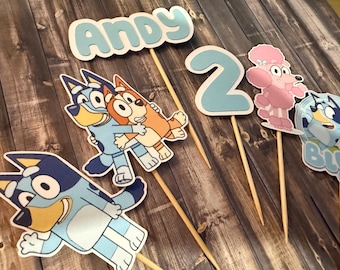 Bluey Inspired Cupcake Toppers