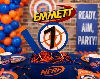 Nerf Inspired Centerpiece Sticks