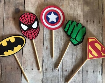 Superhero Cupcake Toppers