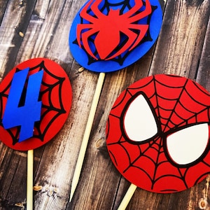 Spider Man Cupcake Toppers
