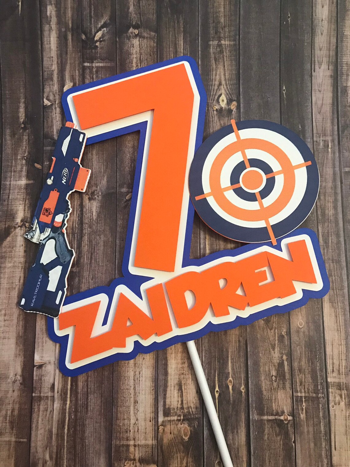 Nerf Inspired Cake Topper Etsy