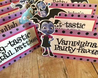 Vampirina Party Food Labels