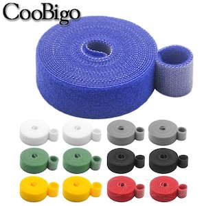 3/8&quot; Colorful Reusable Self Gripping Strap Hook & Loop Fastener Tie Band Cable Wire Organizer