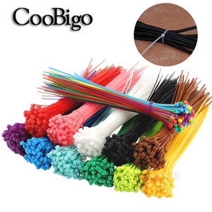 8&quot; Nylon Self-Locking Cable Ties Wire Zip Ties for Fastener Cord Wrap Strap Computer Wire Organizer