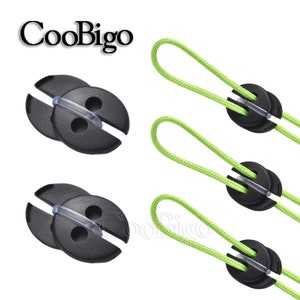 50x Cord Lock Ends Rope Stopper Buckle Clip Flat Slider Shoelace Sportswear Apparel Backpack Bags Accessories #FLS103