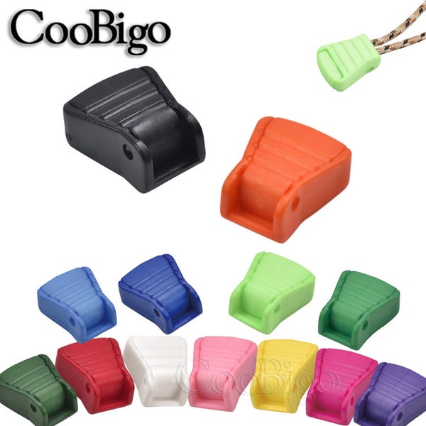 Couleurs assorties Plastique Cordon Lock Stopper Zippé Slider Rope Ends Clamp Clip pour Grament Sac à dos Chapeau Couture Accessoires Craft