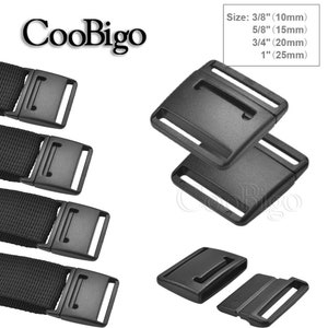 3/8" ~ 1" Plastic Flat Safety Breakaway Buckle Center Release Buckles for Backpack Strap Webbing Pets Collar Parts DIY Accessories
