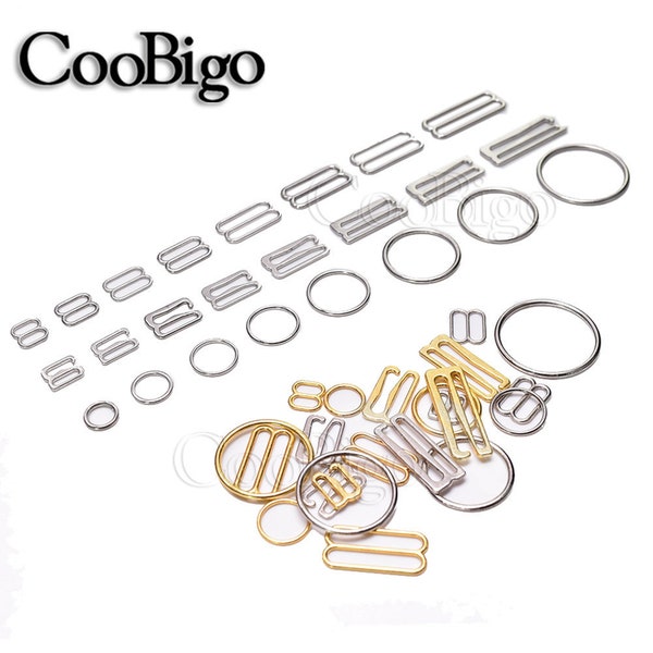 6mm~25mm Metal Lingerie Bra Strap Ring Sliders Adjuster Bikini Hook For Lingerie Adjustment Corset Garter DIY Accessories