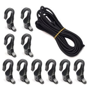 1set Elastic Bungee Rope Shock Cord Strap With Hooks For Car Travel Outdoor Project Tent Bikes Kayak Luggage Hook