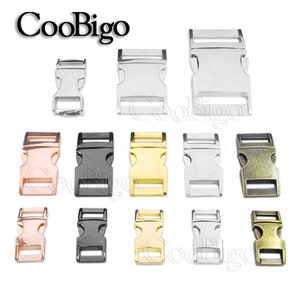 Metal Curved Side Release Buckle Pet Collar Outdoor Camping Backpack Bag DIY Paracord Bracelet Hardware Part Webbing #FLQ100/FLQ102