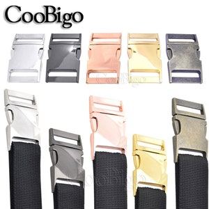 1"(25mm) Metal Side Release Curved Buckle For Outdoor BackPack Strap Webbing Paracord Bracelet Dog Collar Backpack Strap DIY Part Accessorie