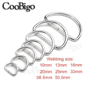 3/8 " - 2" Metallo Dee Forma D Anello Chiave Portata Portante Borsa borsa Ricambi Ricambi In Pelle Strap Strap Collar Collar ET-DaY Accessori da cucire
