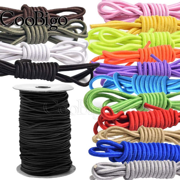 1mm - 3mm Elastic Cord Round Stretch Rope Elastic Drawstring Rubber Band Shoelaces Outdoor Backpack DIY Sewing Craft #S0088/S0089/S0079