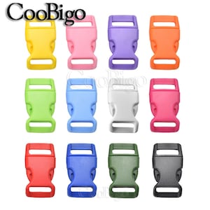 5/8&quot; Side Release Buckle 550 Paracord Bracelet Buckle Curved Backpack Pets Collar Straps Outdoor Camping Accessories #FLC103(Mix-s)