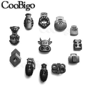 Kunststoff Schnur Schloss Seil Ende Schnallen Toggle Stoper Clip Clamp für Paracord Rucksack Tasche Sportswear Schuhe Kleidung Zubehör