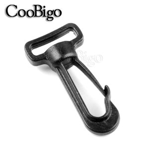 Plastic Black 3/8&quot; Snap Hooks Cilp Buckles For Paracord Lanyard Belt Bag Backpack Strap Webbing Accessories #FLC014-B