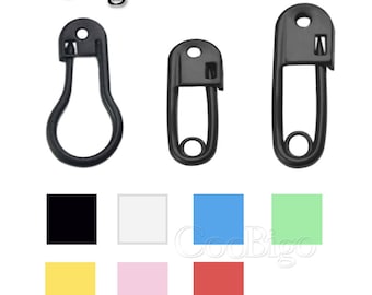 11/16"(17.6mm) Plastic Assorted Color Safety Pins For Label Tags Fastener Charms Baby Shower Exquisite Small Clothes #FLQ001-B(Mix-s)