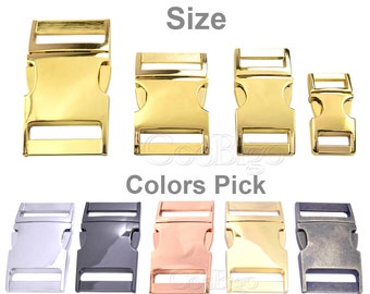 3/8" ~1" Assorted Colors Metal Side Release Buckles for DIY Craft  Backpack Webbing Paracord Bracelet Pets Collar Accessories