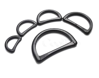Size 20mm 25mm 31mm 38.5mm 51mm Plastic D-Ring Buckle For Dogs Collar Backpack Strap Garment Belt Bag Webbing Accessories