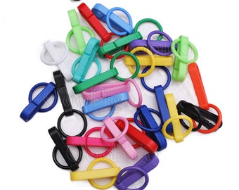 Plastic Snap Hook With O-Ring Gloves Hook Buckles For Outdoor Backpack Bag Shower Curtains Parts Accessories #FLC078(Mix-s)