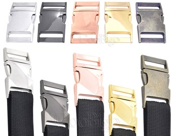 1"(25mm) Metal Side Release Curved Buckle For Outdoor BackPack Strap Webbing Paracord Bracelet Dog Collar Backpack Strap DIY Part Accessorie