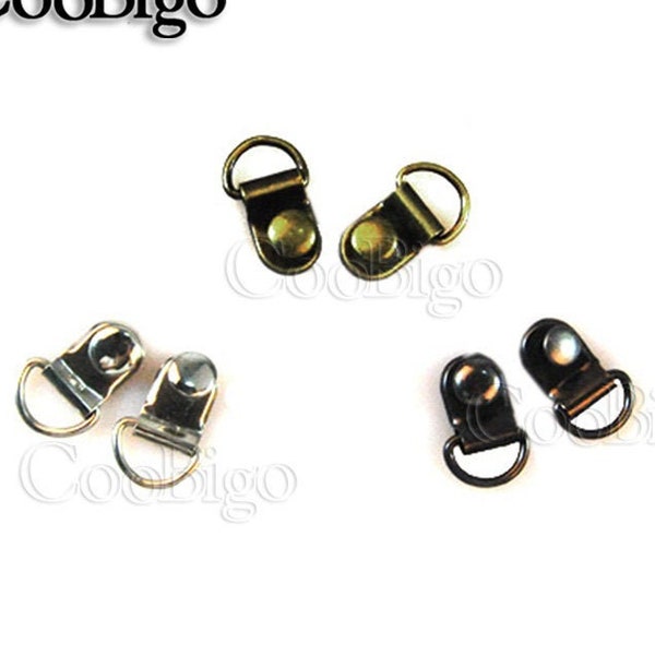Metal 3/8" D-Rings Plated Shoes Picture Frame Straps Hangers Double Rivet Stud Boots Bags Parts Accessories#FLQ072