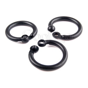Anel fichário de folhas soltas, anel de plástico preto com fivela para livro, aros, suprimentos para artesanato, livro, aros, acessórios diy # FLC275-B