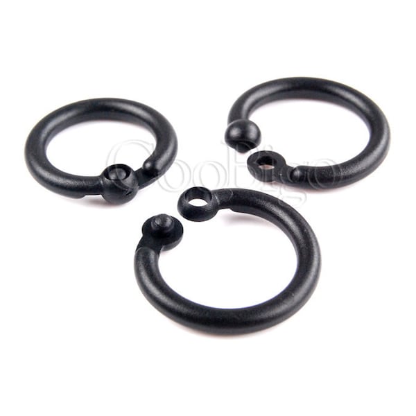 Loose Leaf Binder Ring Black Plastic O Ring Buckle Book Hoops Albums Supplies Craft Binding Book Hoops DIY Accessories #FLC275-B