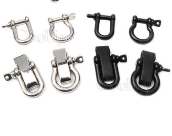 Outdoor Rope Survival ZHW Adjustable D Shackles Buckle Sets U-Shaped Stainless Steel Shackles for Paracord