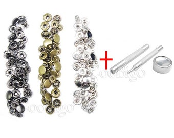 Snap Buttons + Tool Metal Press Studs Snap Fasteners for Sewing Leather craft Clothes Backpack Bags Shoes Bracelet Belt Accessory #CS022