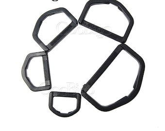 3/4" 1" 1-1/4" 1-1/2" 2" Plastic Dee D-Ring Buckles Hooks For Backpack Bag Straps Pets Collar Webbing Garment DIY Parts #FLC053