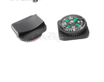 Portable Belt Buckle Mini Compass for Outdoor Camping Hiking Travel Backpack Paracord Bracelet Lanyard Emergency Survival Tools #FLQ177-20RB
