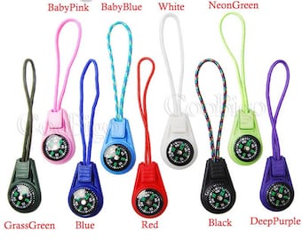 Compass Zipper Pull With Strap For Outdoor/Survival Travel Clothing/Bags Compass Zipper Pull With Strap For Outdoor/Survival Travel Clothing/Bags