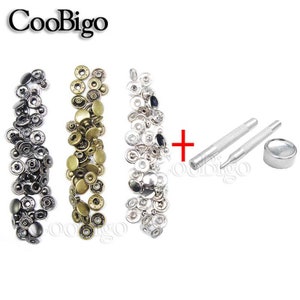 Snap Buttons + Tool Metal Press Studs Snap Fasteners for Sewing Leather craft Clothes Backpack Bags Shoes Bracelet Belt Accessory #CS022