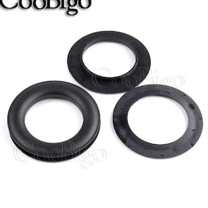 Plastic Black Inner Size 38.5mm Round Home Decoration Curtain Eyelet O Ring Clips For Bag Curtain Canvas Grommet Top #FLC294-B