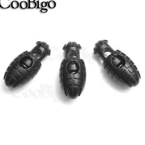 Cord Lock Stopper Hand Grenade Style Cord Rope Clip Shoelace Outdoor Camping Backpack Bag DIY Lanyard Sewing Craft #FLS025-B