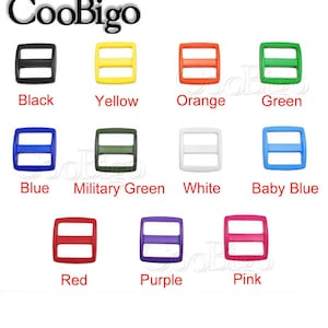 Plastic Colorful Slider Tri Glide Adjust Buckle 1"(25mm) For Backpack Belt Straps Dogs Collar Webbing Parts Accessories #FLC080-C(Mix-s)